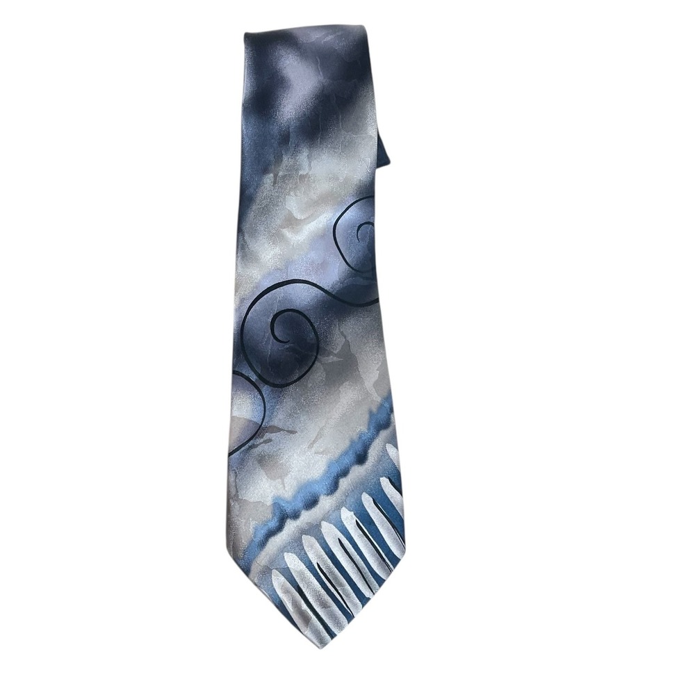 J. Garcia Chinese Dragon Silk Tie Limited‎ Edition Collection 47 Grey Blue 2008